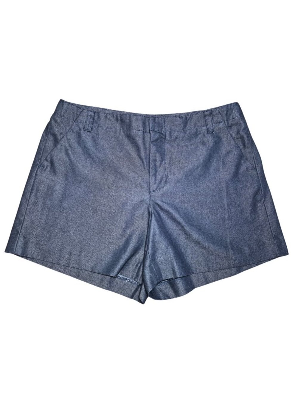 Banana Republic Gray Blue Cotton Blend Dress Shorts Women's Size 4 Mid Rise.